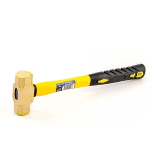 Stark USA Sledge Brass Hammer Forged Steel Solid Brass Non Sparking Head 1-Pound - Picture 1 of 21