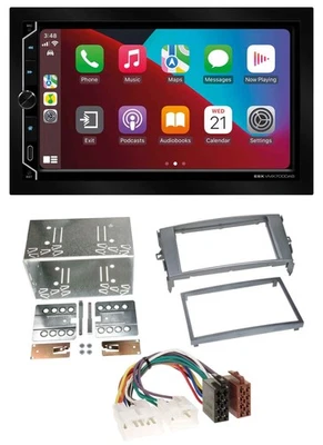 ESX 2DIN DAB USB MP3 Bluetooth Autoradio für Toyota Auris 07-12 anthrazit-grau - Bild 1 von 4