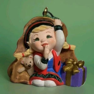 Elf Pixie Sprite Gnome Hallmark Curius The Elf 2001 Christmas Ornament  - Picture 1 of 7