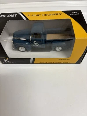 K-Line Kruisers K-94360 C&O 1948 Blue Ford Pickup 1:43 Scale Die-Cast Truck - Image 1 of 4