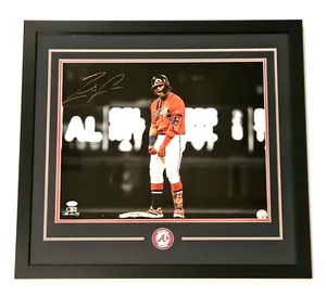 Ronald Acuna Framed Signed Auto Atlanta Braves 16x20 Photo JSA Witness - Picture 1 of 2