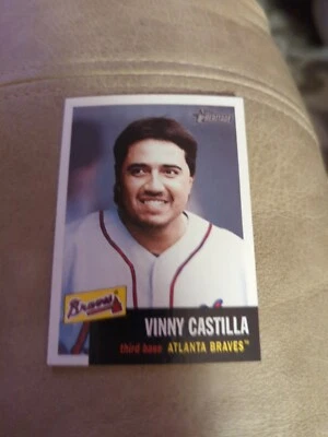 2002 Topps Heritage Atlanta Braves Baseball Card #242 Vinny Castilla - Image 1 of 2