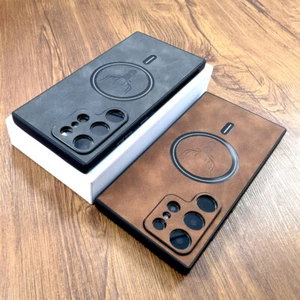 Etui Magnétique En Cuir De Luxe Pour Samsung Galaxy S25 Ultra S24 FE S23 S22 S21 - Photo 1 sur 22