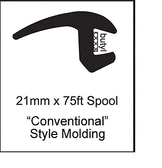 Universal Glass Molding conventional style molding 75 feet - Image 1 of 3