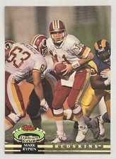 1992 Topps Stadium Club Football Card #1 Mark Rypien -Washington Redskins