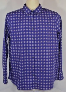 Nuevo con etiquetas Lands End Púrpura Azul Rosa Botones Mangas Largas Vestido Camisa Club Para Hombres 16 - Imagen 1 de 9