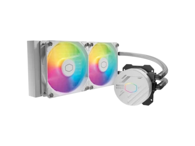 Cooler Master MasterLiquid 240L Core White 240mm Close-Loop AIO Liquid Cooler, A - Image 1 of 4