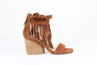 Sandalias con flecos Matiko para mujer Zapatos occidentales UE 38 tacón bloque único gamuza vaquera Foto 1 de 4