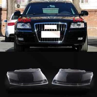 2*Para Audi A8 S8 D3 2004-2010 Cubierta Faro Izquierdo y Derecho Transparente PC+Pegamento Sellador Foto 1 de 4