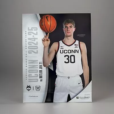 Tarjeta de lista de baloncesto para hombres de UCONN 2025 Connecticut Huskies Liam McNeeley 21/01/25 Foto 1 de 4