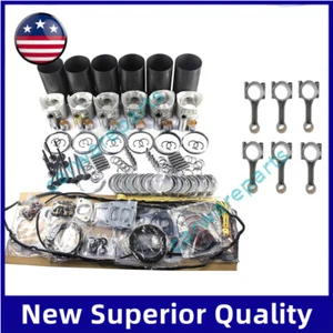 Overhaul Rebuild Kit/6PCS connecting rod compatible for ISUZU 6BD1 6BD1T Engine - Picture 1 of 7