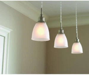 Hampton Bay 1-Light Brushed Nickel Mini Pendant (3 Pack) 387 495 - Picture 1 of 2