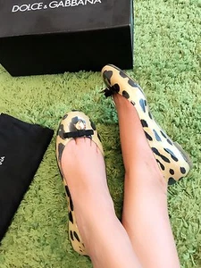 Neu im Karton Dolce & Gabbana gelbes Leopardengelee flach Größe 36 - Bild 1 von 7
