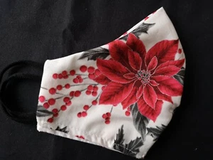 Christmas 100% Cotton Handmade Face Mask Masque Holidays Xmas Unisex Multicolor - Picture 1 of 36