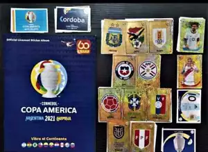 2021 PANINI COPA AMERICA ARGENTINA ALBUM COVER MORBIDA + ADESIVI SET COMPLETO COLO - Foto 1 di 1
