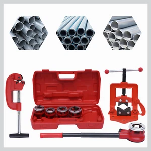 Pipe Threader Ratchet Typeand5 Dies Set Pipe Cutter Threading Tool 1/2" Up to 2" - Picture 1 of 6
