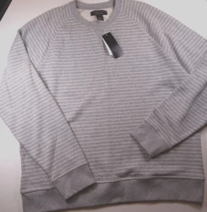 BLOOMINGDALE'S Men's Store 100% Cotton Gray Stripe Lightweight Sweatshirt XL - Picture 1 of 3
