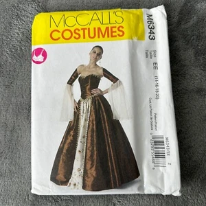 McCall's M6343 Renaissance Costume Sewing Pattern Sizes 14 16 18 20 Cosplay - Picture 1 of 5
