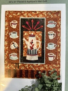 Here’s A Tip 34” x 41” Quilt Java House Quilts #141 Pattern Uncut - Picture 1 of 3