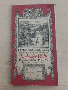 Ordnance Survey Contoured Road Map of Tunbridge Wells **Sheet 125 - Picture 1 of 18