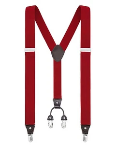 Buyless Fashion Suspenders for Men 48 Elastic Adjustable Straps 1 1/4 - Y Shape - Picture 1 of 133