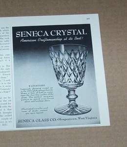 1951 print ad-Seneca Glass crystal Waterford glassware Morgantown WV advertising - Picture 1 of 1