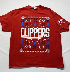 Los Angeles Clippers Shirt Mens Extra Large Red Christmas NBA - Picture 1 of 10