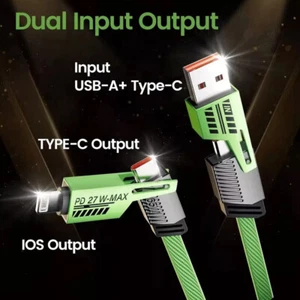 65W Fast Charging USB Type C 4in1 Charger For Samsung S24 S23 FE S22 S21 IOS - Photo 1 sur 11