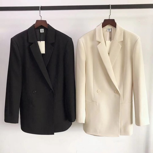 OFF WHITE Blazer TOTEME tempo libero cappotto un bottone nuovo
