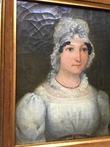 19th Century Circle BOILLY Portrait Young Woman French Oil on Canvas c.1820 - Picture 1 of 9