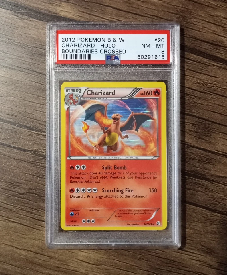 Charizard 20/149 B&W Boundaries Crossed Holo Rare Pokemon - PSA 8 NM - MT - Image 1 of 2