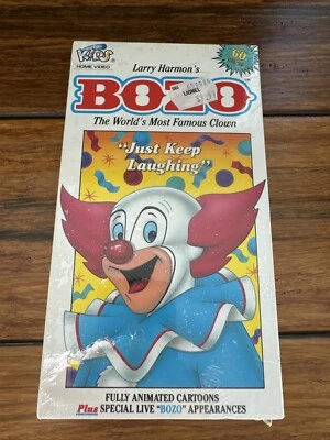 New Larry Harmon's BOZO The Worlds Most Famous Clown Just Keep Laughing VHS Tape - Image 1 of 4