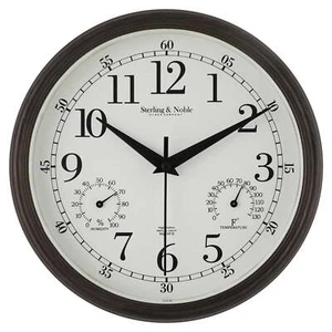 Mainstays 8.75" Indoor/Outdoor Antique Bronze Round Arabic Analog Wall Clock - Picture 1 of 7