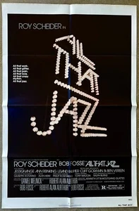 ¡ROY SCHEIDER EN BOB FOSSE'S ""ALL THAT JAZZ""! PÓSTER ORIGINAL BRILLANTE DE UNA HOJA DE PELÍCULA - Imagen 1 de 4