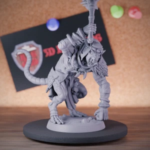 Skaven Brute Miniature Ratmen Ogre Dungeons and Dragons Mini DnD 5e TTRPG - Bild 1 von 8