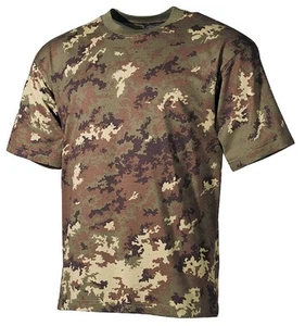 MFH Camiseta Hombre Manga Corta Militar Cuello Redondo Ejército con Vegetación - Imagen 1 de 2