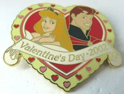 Disney Pin * DLR Valentine's Day - 2002 Sleeping Beauty & Prince LE 2500 #9820 Foto 1 de 2