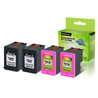 Greencycle 4Pk Black & Color 65Xl Ink Cartridge For Hp Deskjet 2630 2632 3758