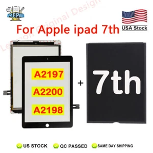 For iPad 7th 10.2" 2019 A2197/A2200/A2198 LCD Display Touch Screen Digitizer Lot - Afbeelding 1 van 23