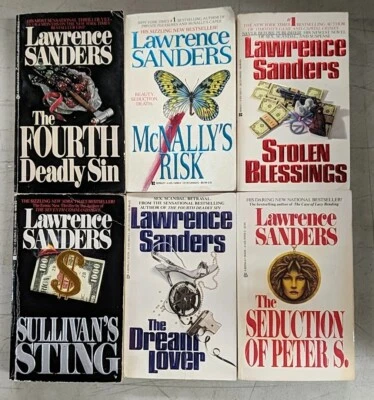 Lawrence Sanders The Fourth Deadly Sin McNally's Risk Stolen Blessings The Se X6 - Image 1 of 4