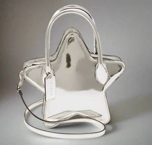 Coach Silver Star Mirror Metallic Crossbody Bag Small Leather CN700 ORGPKG - Picture 1 of 12