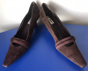 J. LOREN  Collection Size 11M Brown Suede Pointed Toe Pumps. - Picture 1 of 10