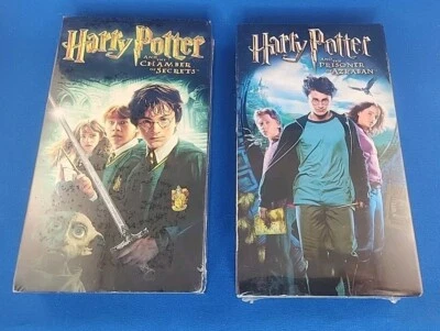 Lot of 2 Harry Potter VHS - Chamber of Secrets & Prisoner of Azkaban Both Sealed Foto 1 de 4