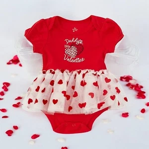 Bebé Niñas Talla 6 Meses Rojo Tutú "Papá Pequeño Valentine" Vestido!  ¡NUEVO CON ETIQUETAS! - Imagen 1 de 1