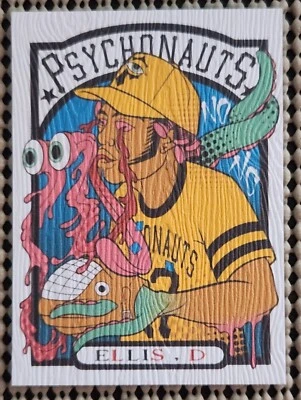 Dock Ellis CUSTOM ART No-Hitter on LSD Pirates (SP LIMITED PRINT RUN) WHITE RARE - Image 1 of 2