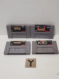 lot of 4 Games Super Nintendo (Ms Pac- Man, Pac- Man 2, Wilsnake and Wheel Of... - Picture 1 of 14