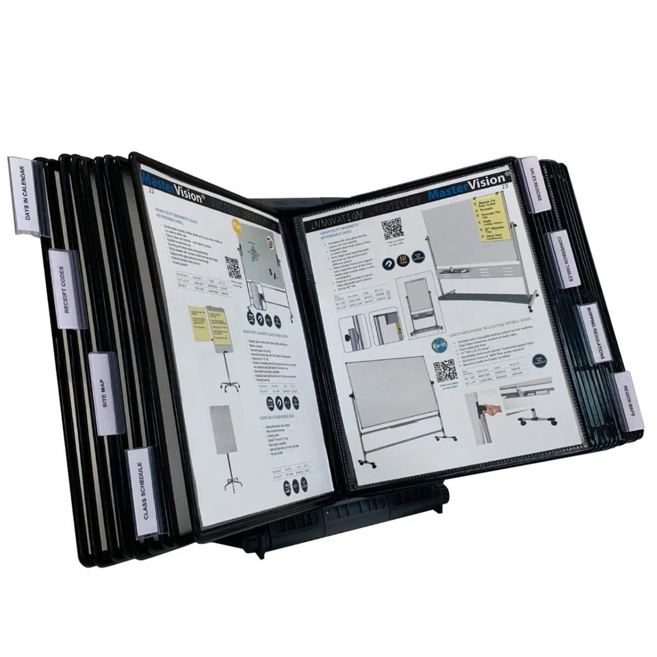 AdjustaView 20-Pocket Desk Reference Organizer with Easy-Load Pockets and Com... - Image 1 of 4