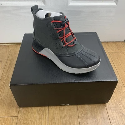 Sorel вне 'N о дождя ботинки молодежи 5 серый черный классический водонепроницаемый лодыжки новый в коробке - Изображение 1 из 4