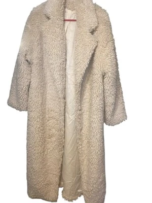 Abrigo largo peludo de piel sintética de gran tamaño trinchera veneno de azúcar Foto 1 de 4