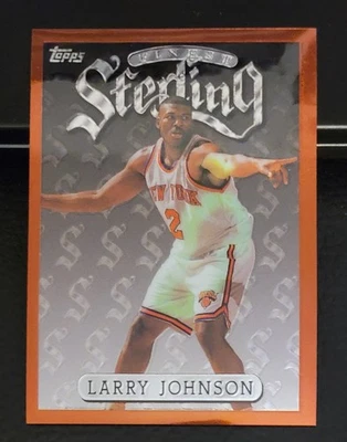 1996 Topps Finest #231 Larry Johnson Bronze New York Knicks  - Image 1 of 2